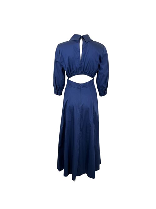 LONG DRESS WITH BACK NECKLINE DETAIL NAVY BLUE Extè Extè | ART.6028BLU