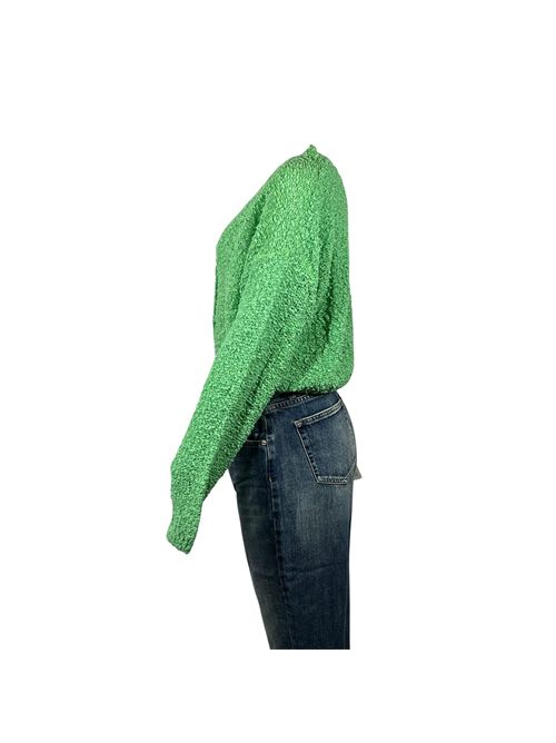 GREEN WOMEN'S ALLEY CROP CARDIGAN VICOLO | 33011BVERDE