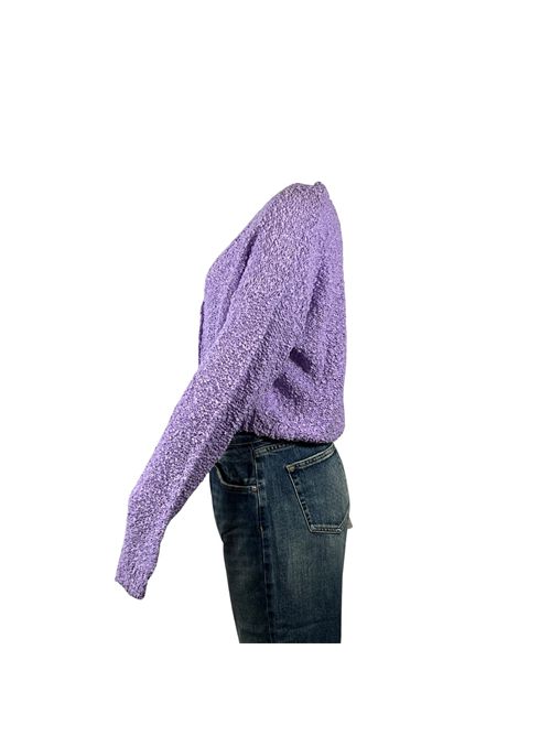 PURPLE WOMEN'S ALLEY CROP CARDIGAN VICOLO | 33011BVIOLA