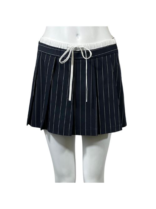 MINI SKIRT BLUE STRIPES ALLEY VICOLO | TB0728BLU