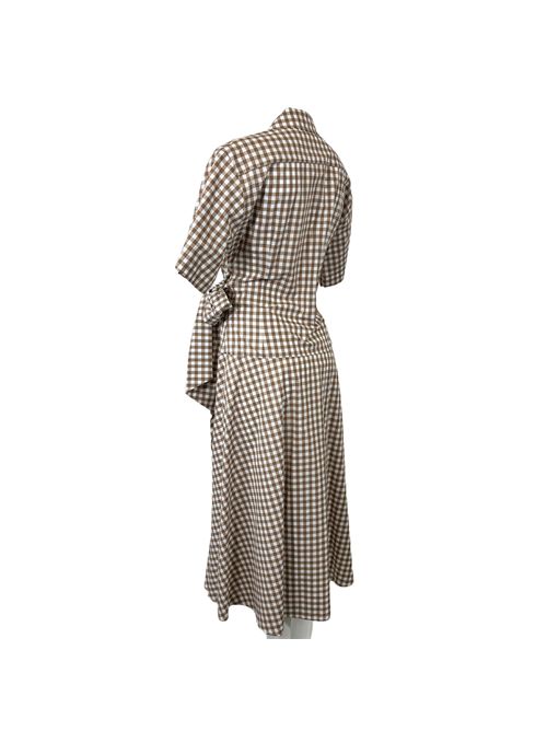 DRESS CHECKED VICOLO WOMEN BOW DETAIL VICOLO | TB0748QUADRI