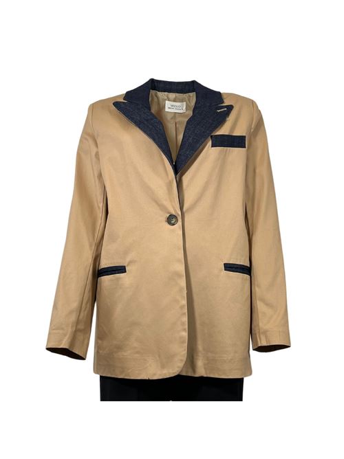 WOMEN'S COLLAR DENIM JACKET VICOLO CAMEL VICOLO | TB0920CAMMELLO