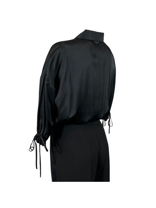 WOMEN'S CROP SHIRT VICOLO BLACK VICOLO | TB1228NERO