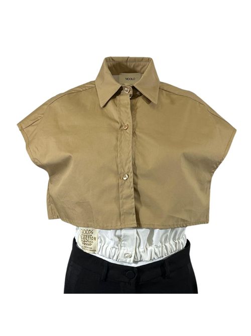 WOMEN'S CROP SHIRT CAMEL VICOLO VICOLO | TB1551CAMMELLO