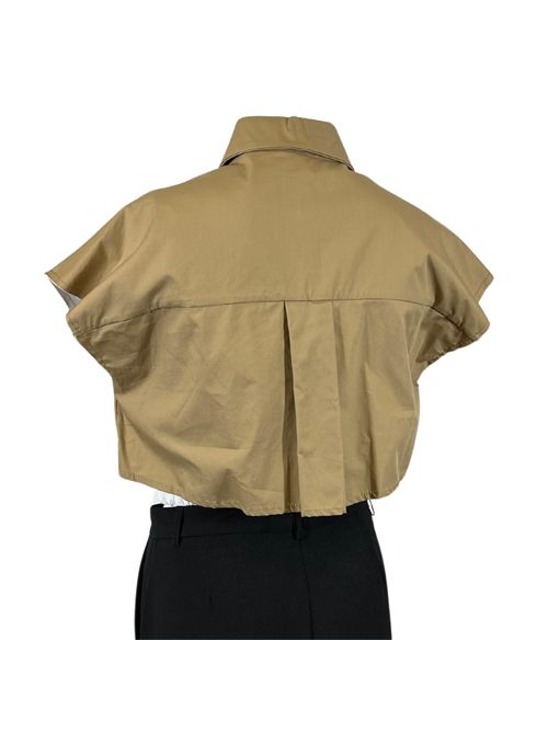 WOMEN'S CROP SHIRT CAMEL VICOLO VICOLO | TB1551CAMMELLO