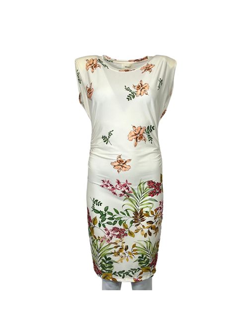 SHORT DRESS FLORAL VICOLO PADDED SHOULDER DETAIL VICOLO | TB1695FLOREALE