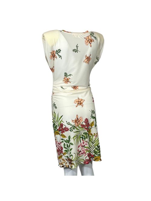 SHORT DRESS FLORAL VICOLO PADDED SHOULDER DETAIL VICOLO | TB1695FLOREALE